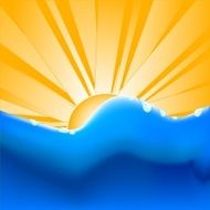summer background with women silhouette
