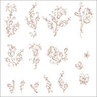Set of floral elements N24