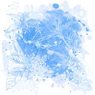 Blue winter watercolor background N4