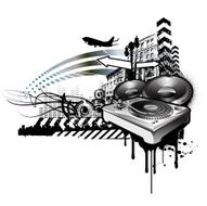 grunge turntable