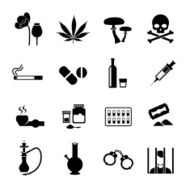 Drugs and addiction icon