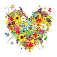Floral heart for your design