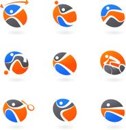 Abstract sport icons