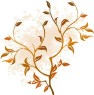 Floral Grunge Background Vector N2