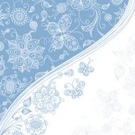 Blue floral background N8