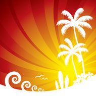 Summer Beach Scene