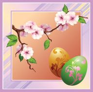 Easter card is in lilac tones