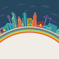 Cityscape background with buildings N12