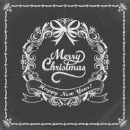 Chalkboard Christmas Wreath Card