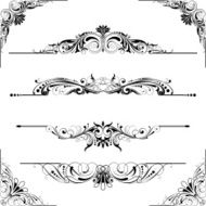Rule line and corner design elements