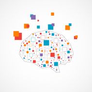 Creative color concept of the human brain N5