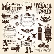 Set of halloween decorative elements N9