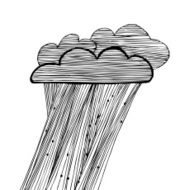Vector linear rain clouds