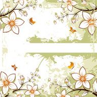 Grunge floral space for text N2