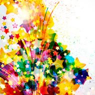 Abstract background forming by watercolor paint splashes
