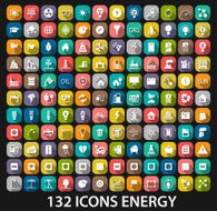 Energy and resource icon set N17