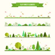 Set of flat forest elements N2