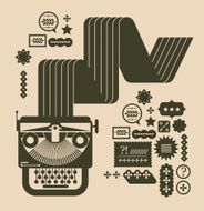 Typewriter with paper N2