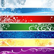 Winter banners with space for your text vector