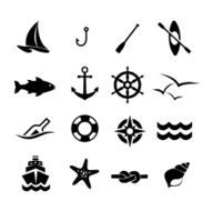 Marine icon set vector illustration N3