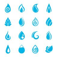 Blue Water Drops Icons