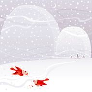 Snowy Winter Background