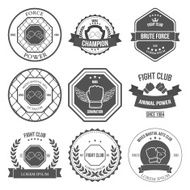 Set of Mixed Martial Arts labels badges N2