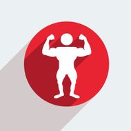 Vector red circle icon on gray background Eps10 N63