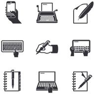 Writing icons
