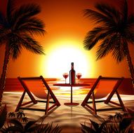 Beach at sunset N3