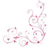 Floral corner in pink color