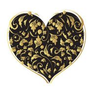 Floral heart shape for your design N4