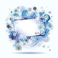 Christmas frame snowflakes