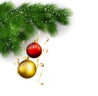 Christmas tree with balls N4