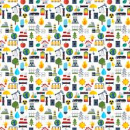 Flat ecology and energy vector background