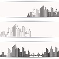 Abstract grey building design for website banner