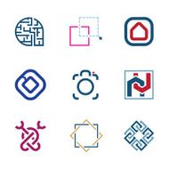 Creative puzzle edit future IT software technology development company logo