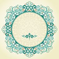Vector ornate frame in Victorian style N6