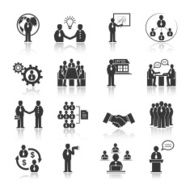 Business People Meeting Icons Set N3