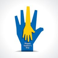Happy father's day with of father and child's hands background N2