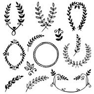 Vector collection of hand drawn design elements