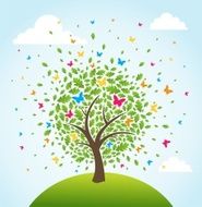 Abstract spring time tree N2