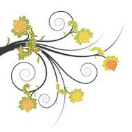 Abstract floral scrolls