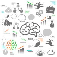 Business work icon set