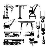 Set icons of crane lifts and winches N2