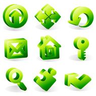 Icons set in 3D
