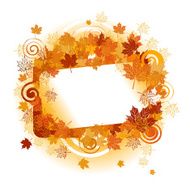 Autumn Frame Maple Leaf Place For Your Text Here N2
