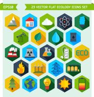 Flat ecology and energy vector icons N7