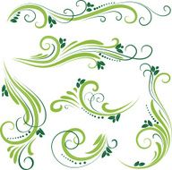 Spring ornament with leaves