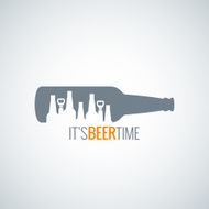 beer bottle city concept design background